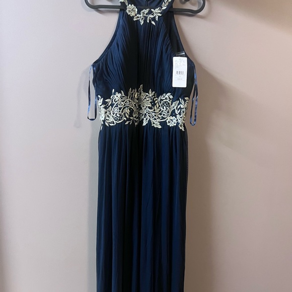 Brand new prom dress dark blue colour with tag - Picture 1 of 3
